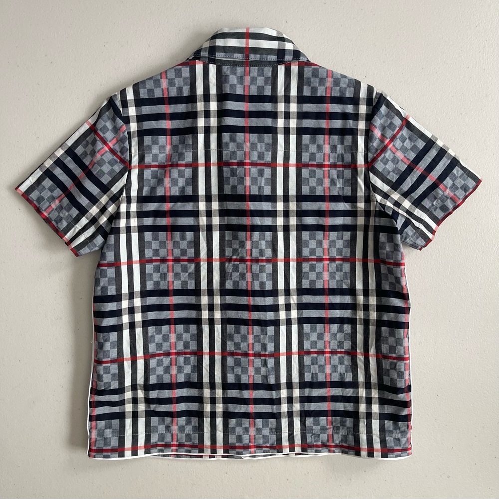 Burberry Toddler Boy Button-Up Shirt Plaid Check Collared 3T - Like New - Picture 2 of 12